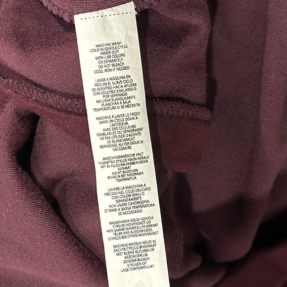 Fabletics Burgundy Velour Jacket Quarter Zip Athletic Sweatshirt Size 2XL XXL - Picture 6 of 10